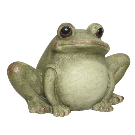 2x pieces garden statue frog green 36 cm