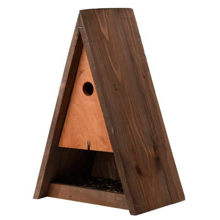 2x Stuks houten vogelhuisjes/nestkasten bruin 40 cm