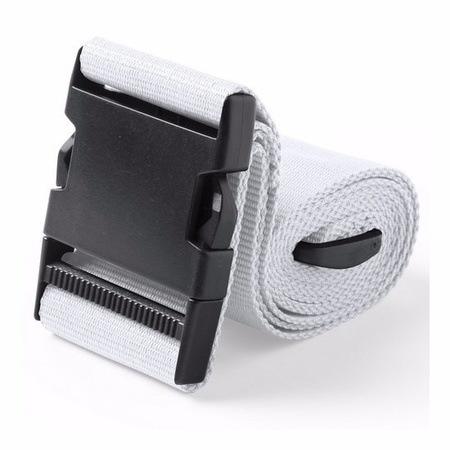 2x Suitcase belts white 180 cm