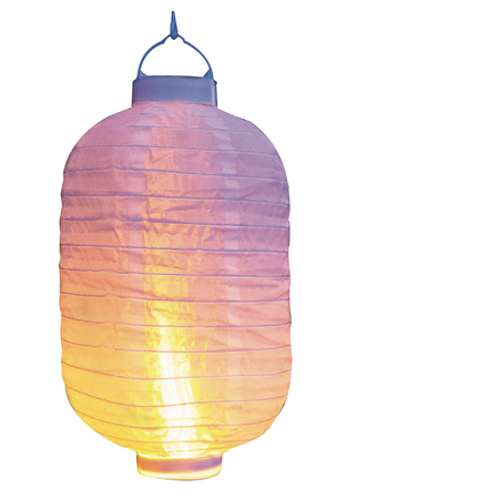 2x pcs solar lantern white with realistic flame effect 20 x 30 cm