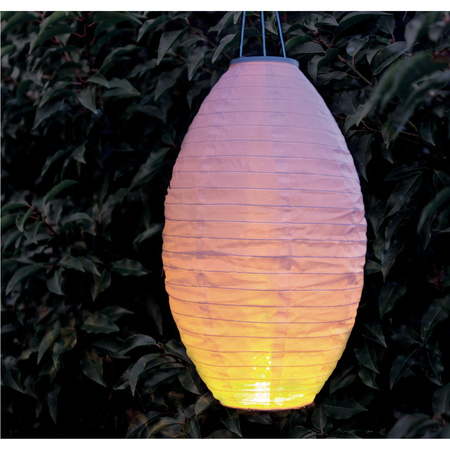 2x pcs solar lantern white with realistic flame effect 30 x 50 cm