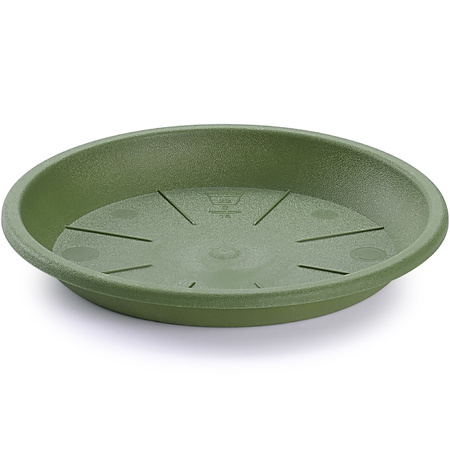 2x pieces dish for plant pot green 40 cm