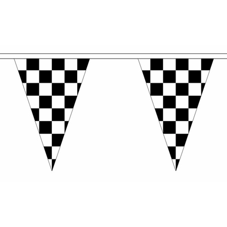 2x stuks polyester vlaggenlijnen race finish 5 meter