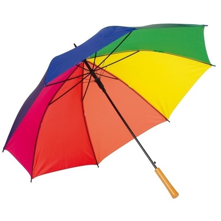 2x pieces rainbow umbrella with metal shaft 103 cm