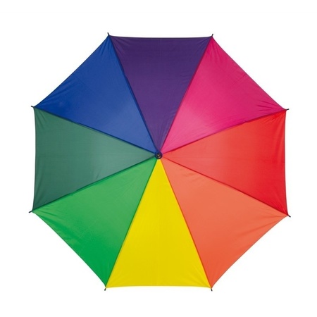 2x pieces rainbow umbrella with metal shaft 103 cm
