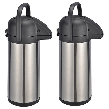 2x pieces stainless steel thermos / insulating jug 3 liters