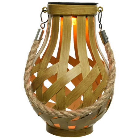 2x pieces outdoor gold iron hanging lantern on solar energy 18,5 cm garden lighting