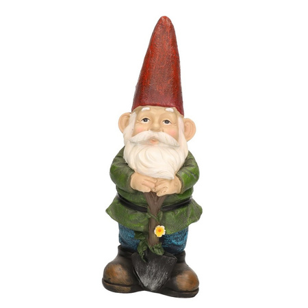 2x pieces garden gnome statue Sam with shovel 29 cm