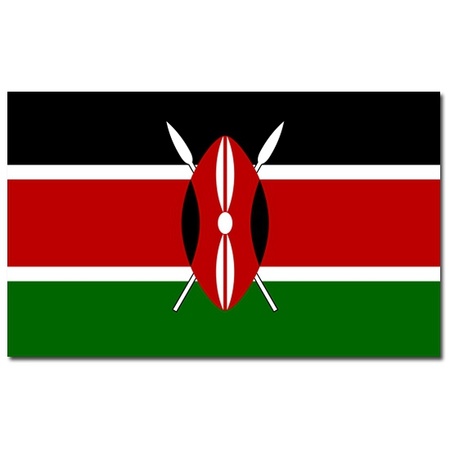 2x stuks vlag Kenia 90 x 150 cm feestartikelen