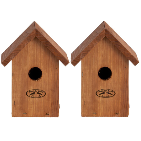 2x pieces birdhouse / nest box wren Douglas wood 19.8 cm