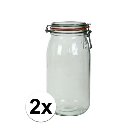 2x Weck jars 3 liter