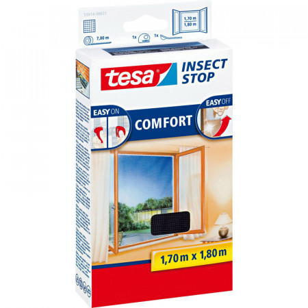 2x Tesa flyscreen/insectscreen black 1,7 x 1,8 meter