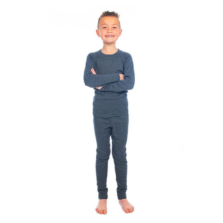 2x Thermo broek ondergoed  voor kinderen grijs