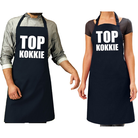 2x Top kokkie apron navy adult