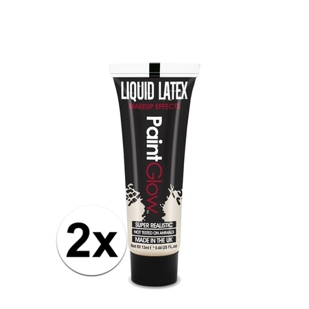 2x Vloeibare latex make up tube 20ml
