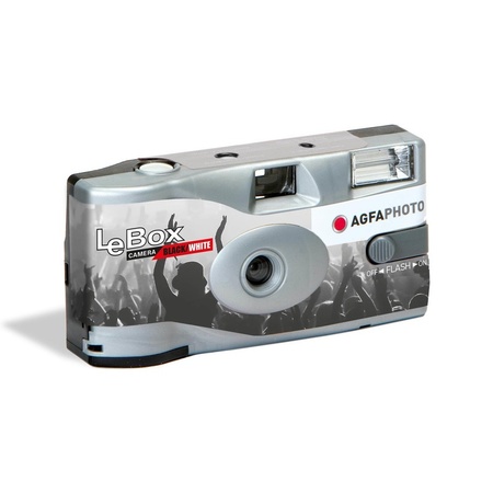 2x Disposable cameras with flash for 36 black/white photos