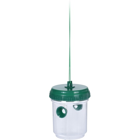 2x Wasp catcher/trap green 13 cm plastic