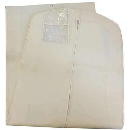 2x Witte extra lange kledinghoes 65 x 180 cm voor jurken