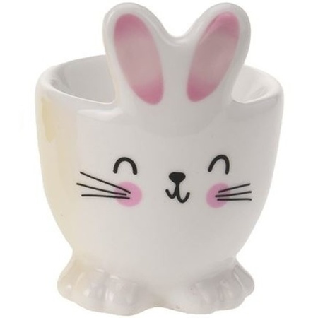 2x white haze/rabbit egg holders 7 cm