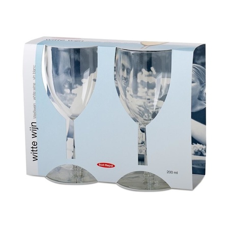 2x Wineglasses plastic 200 ml
