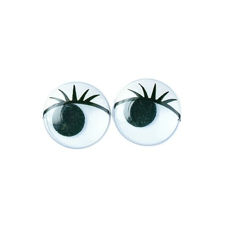 2x Wiggle eyelets with eyelashes 15 mm