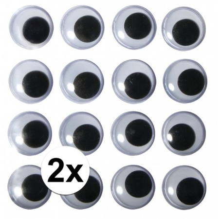 2x Selfadhesive wiggle eyelets 15 mm
