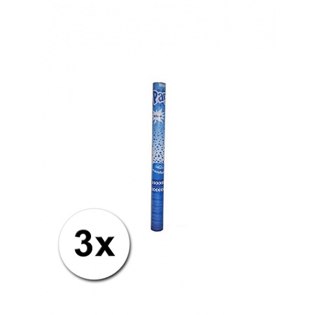 3 confettishooters blue 60 cm