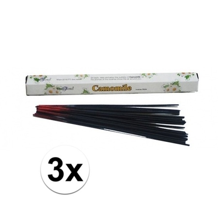 3 packages incense sticks camomile 