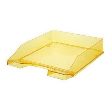 3 pcs Letter tray transparant yellow A4 size HAN