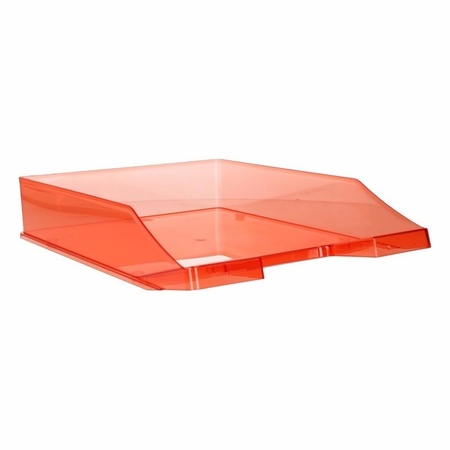 3 pcs letter tray transparent red A4 size