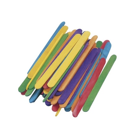 300x colored craft sticks 5,5 cm x 6 mm