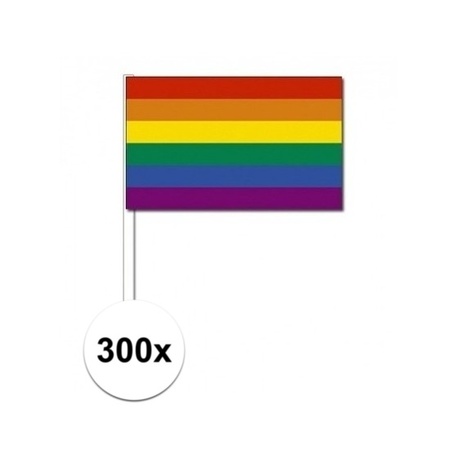 300x Hand wavers with Rainbow 