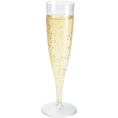 30x Champagne glasses transparent 19 cm