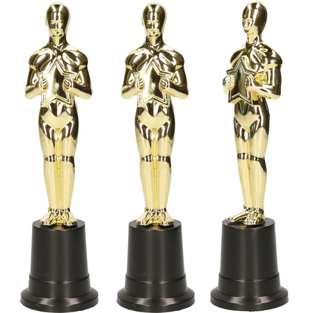 30x Golden trophy movie stars 22 cm