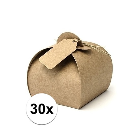 30x Giftboxes brown