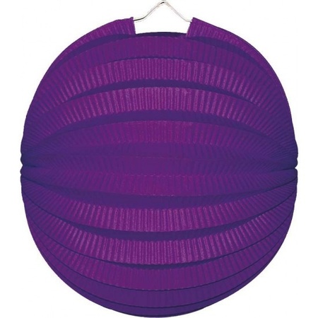 30x Purple lanterns 22 cm