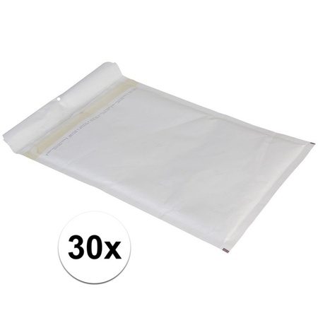 30x Bubble envelopes white 26 x 18 cm