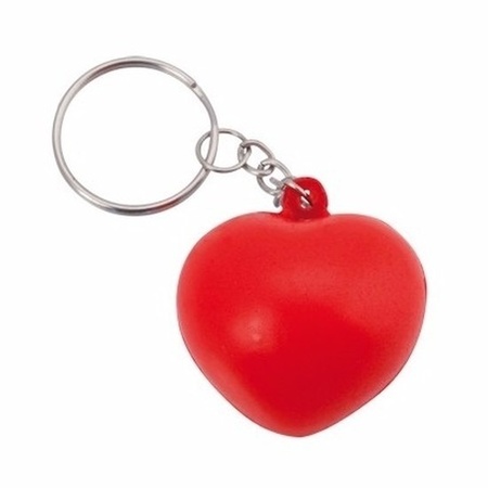 30x Stress ball keychain heart 3.6 cm