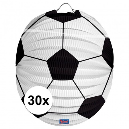 30x Football lanterns 22 cm
