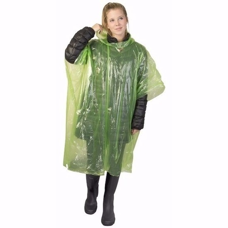 30x green rain poncho