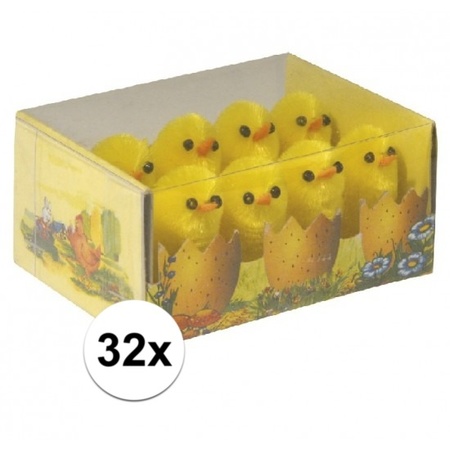 32x Easter chicks 3 cm