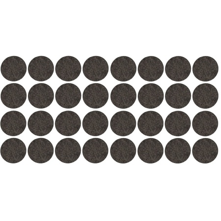 32x Black furniturefelt/anti-slip stickers 2,6 cm