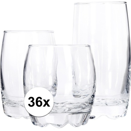 36x Glasses 220/240/340 ml