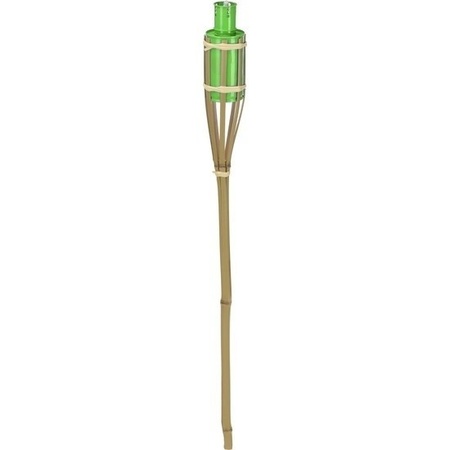 3x Bamboo garden torch green 65 cm