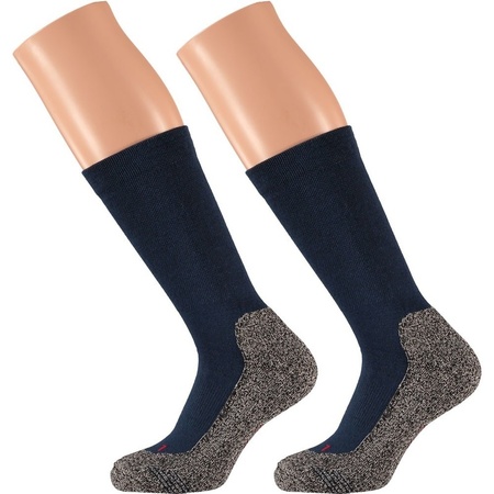 3x Blue hiking socks men size 45/47