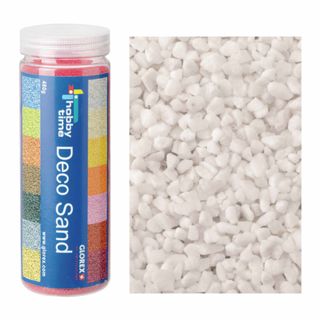 3x packets decoration sand stones white 480 ml