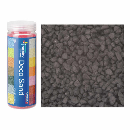 3x packets decoration sand stones black 480 ml
