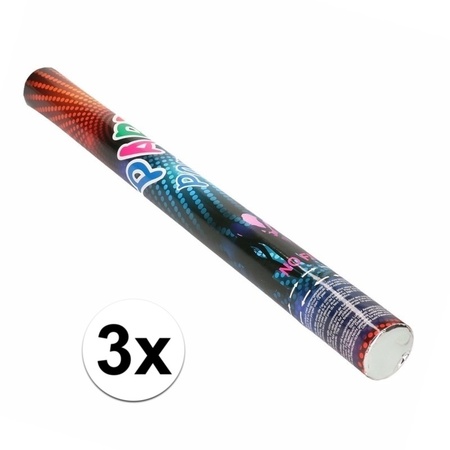 3x Confettishooter colors 80 cm