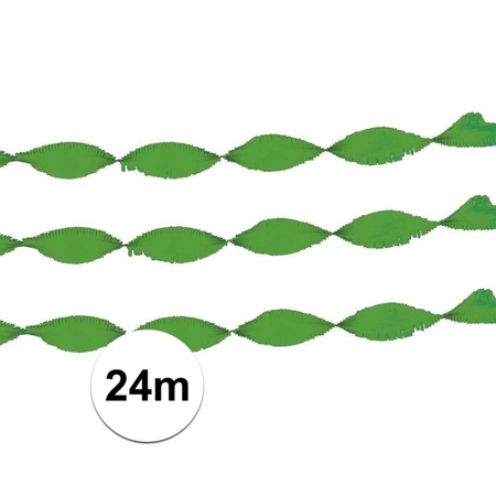 3x Feest of verjaardag versiering slinger groen 24 m