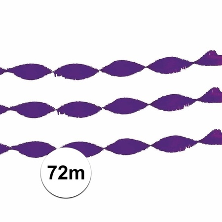 3x Feest of verjaardag versiering slinger paars 24 m